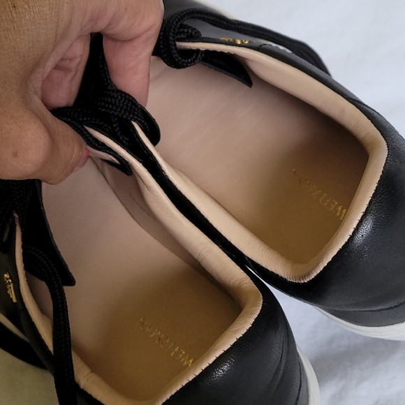 Stuart Weitzman Cristy Leather Sneaker - Picture 7 of 7